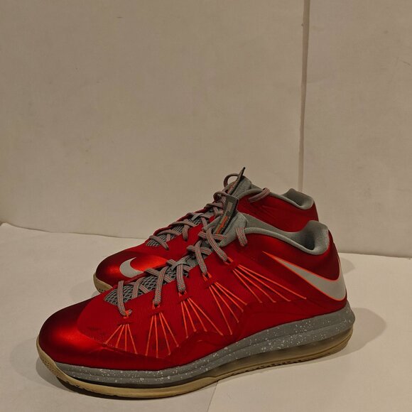 Nike Air Max LeBron 10 Low University Red 579765-600 Men's Size 11 Sneakers - Picture 1 of 16